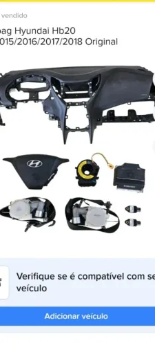 Kit airbag HB20 2014 ao 2019