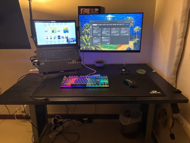 Mesa Preta Escritório Grande
