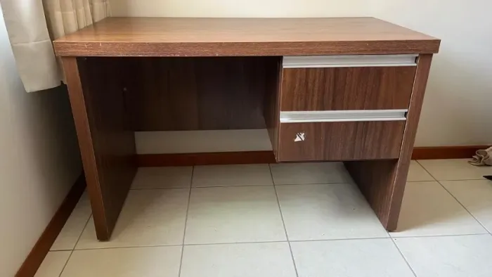 Mesa Escritorio Com Gaveta Home Office 1,20m x 0,60m Madeira Marcenaria 