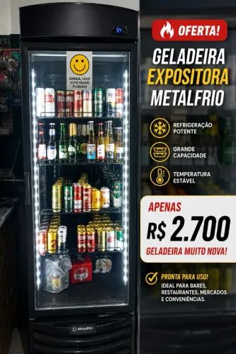 Expositora Metal frio Geladeira Refrigerador