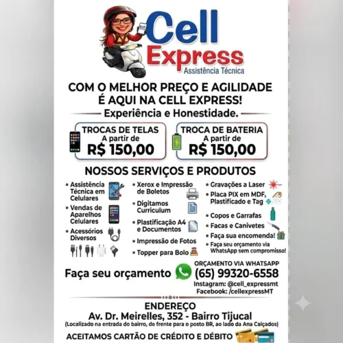 Assistência técnica em Celulares Tijucal