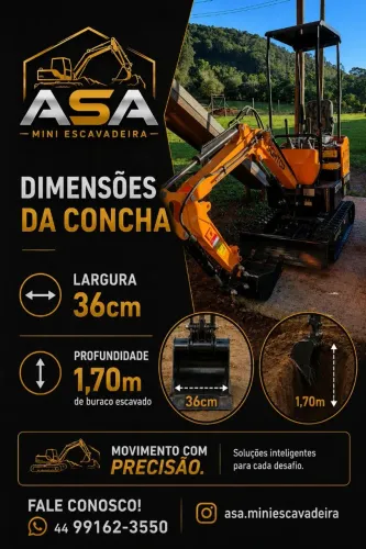 Serviço de mini escavadeira 
