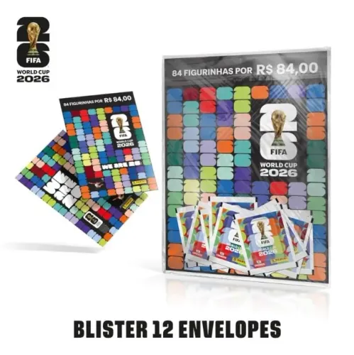 Kit 4 Blisters Panini Copa 2026 Lacrados 48 Pacotes