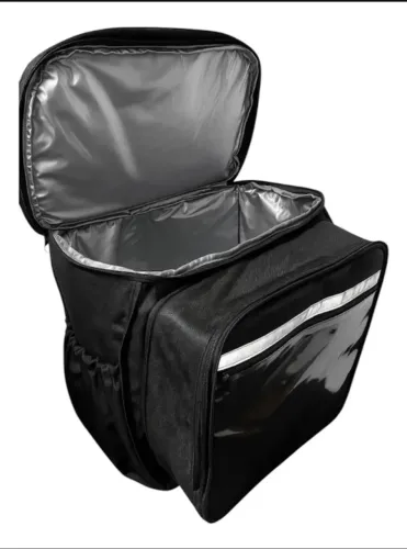  Mochila Bag Impermeável Térmica Motoboy Entrega Delivery 80l Preto