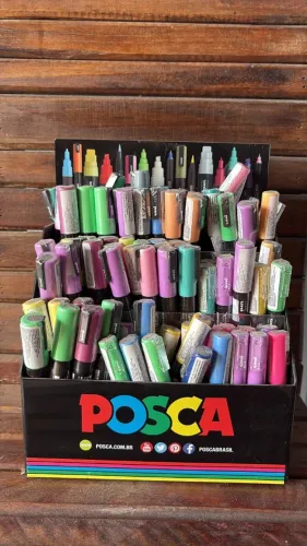 CANETAS POSCAS - CORES E PONTAS DIVERSAS