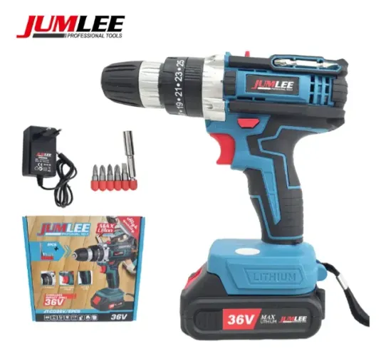 Parafusadeira E Furadeira À Bateria 36v Sem Fio Bivolt Azul-celeste 50hz/60hz 127/220v