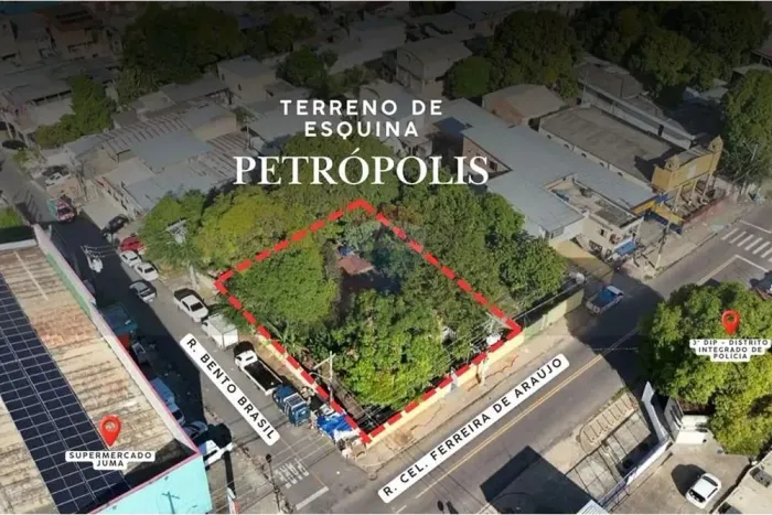 Terreno para drogaria, galpão de esquina - bairro Petrópolis, com 670m²