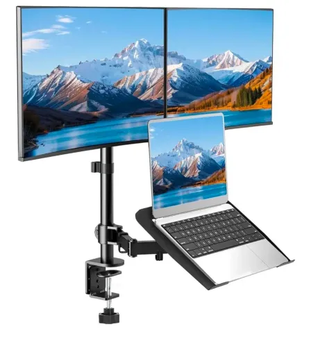Suporte para notebook e 2 telas
