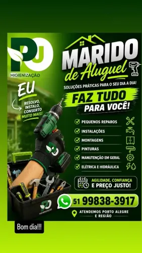 Marido de aluguel e higienizacao de estofados