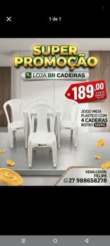 SUPER PROMOÇÃO JOGO DE MESA CADEIRA BISTRO DUO
