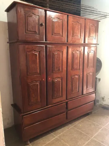 Guarda roupa de casal madeira Angelin em boas condições para vir buscar em prazeres