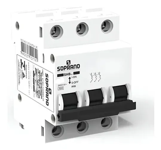 DISJUNTOR TRIPOLAR 50A DIN SOPRANO
