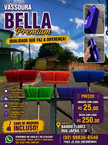 VASSOURA BELLA PREMIUM COM CABO ?