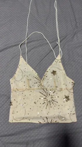 Blusinha Shein Dourada