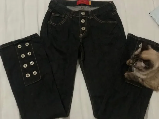 calça flare y2k rock