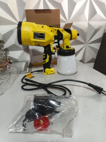 Pistola Elétrica Pintura Hvlp Portátil 550w 3 Bicos Vollekz