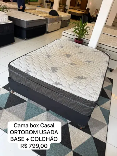 Cama Box Casal ORTOBOM USADA - ENTREGO