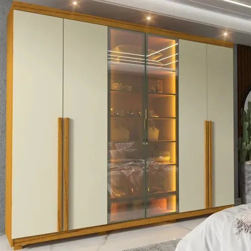 Guarda roupa de casal com led 100% MDF