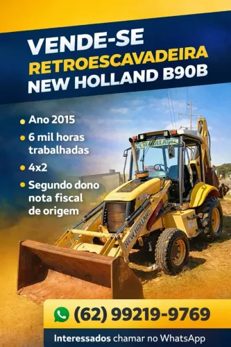 Retro escavadeira New Holland