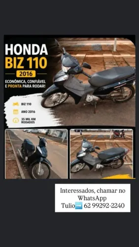 Vendo Honda Biz 2016
