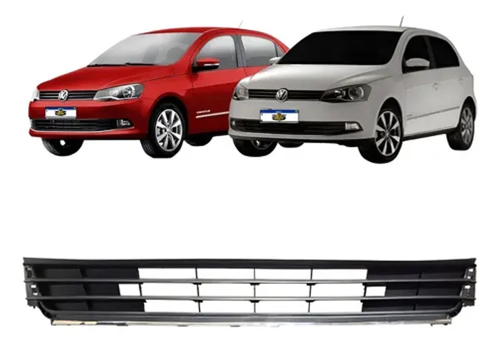 Grade Dianteira Gol Voyage G6 2013 14 15 2016 Friso Cromado Preto