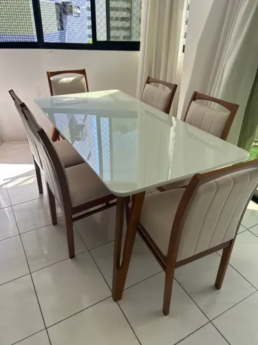 Conjunto Mesa Jantar com 6 cadeiras