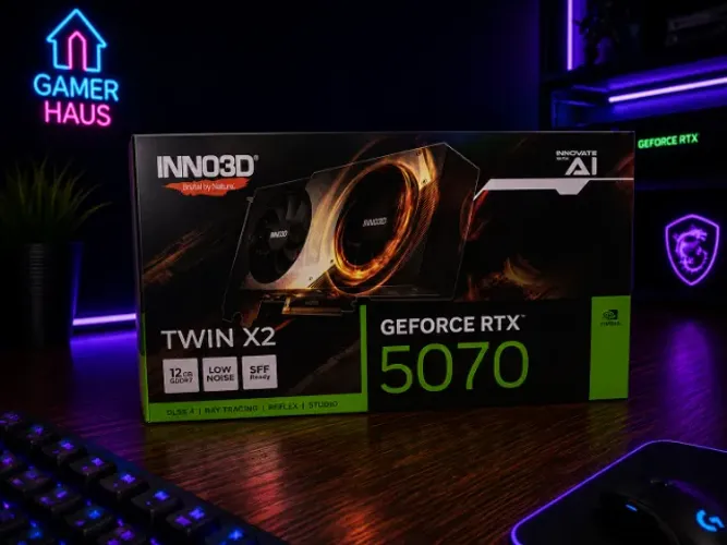 PLACA DE VÍDEO NVIDIA GeForce RTX 5070 Inno3D Dual Fan 12GB