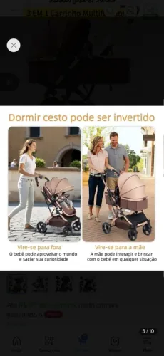 Carrinho de bebê Moisés