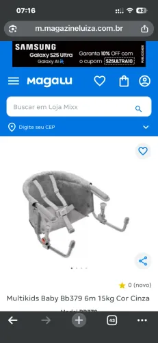 Cadeira alimentação portátil