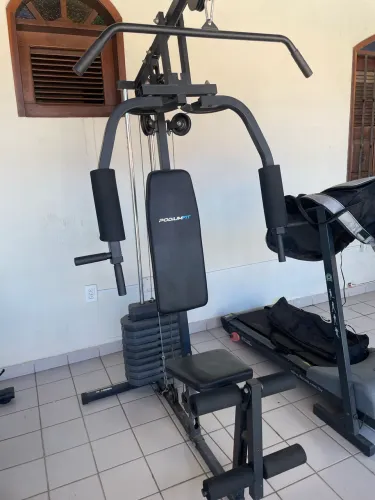 Estação de Musculação PodiumFit Completa com Torre de Pesos