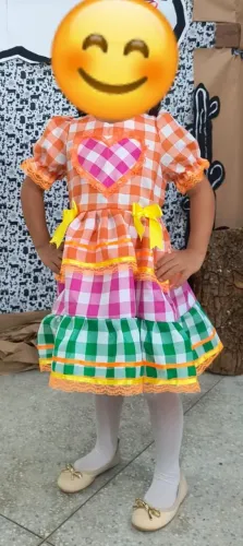 Vestido Junino Infantil - 4/5 anos