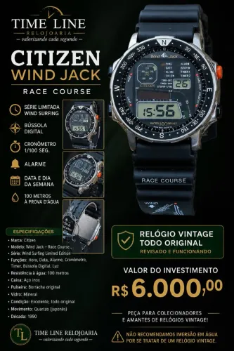 Relógio Citizen Wind Jack -Course Windsurfing