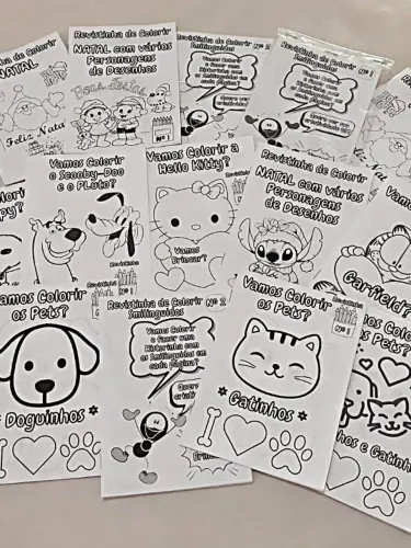 COLEÇÃO REVISTINHAS/LIVRINHOS COM DESENHOS PARA COLORIR C/ TEMAS VARIADOS A ESCOLHER