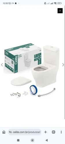Vaso novo na caixa com cuba