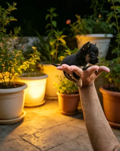 Pinscher macho e fêmea