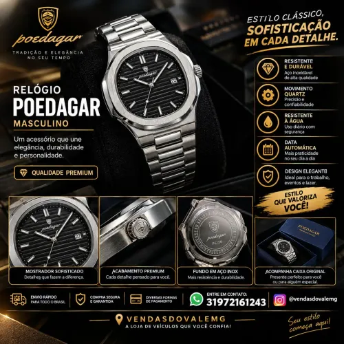Relógio Poedagar Deluxe Edition( Nautilus)