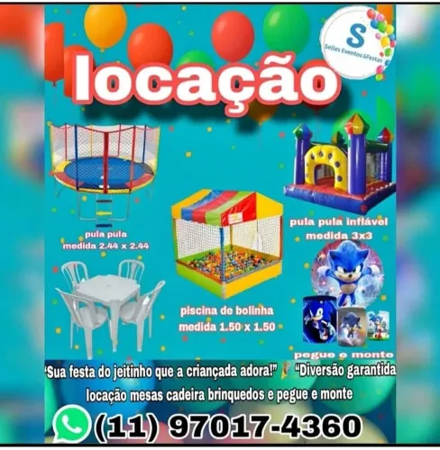 Locação mesa cadeiras