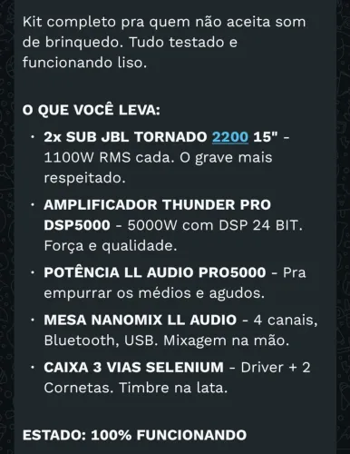 Som profissional 