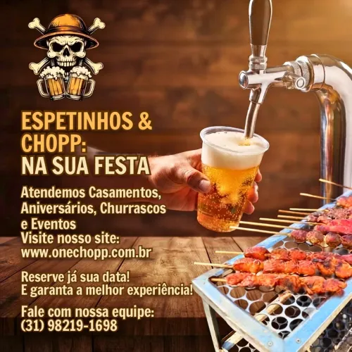 Espetinho e Chopp no seu evento!!!