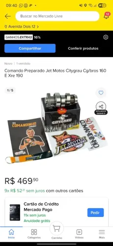 Comando city grau Cg160 XRE190
