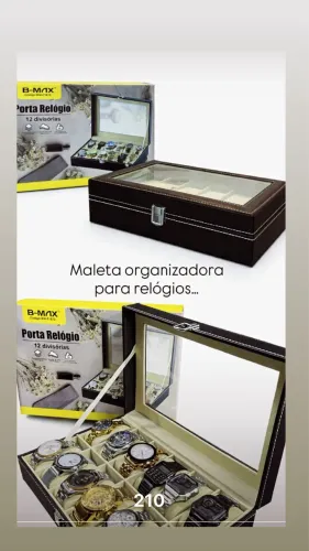 Maleta organizadora para relógios 