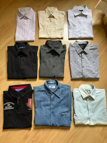 Kit com 09 Camisas Masculinas
