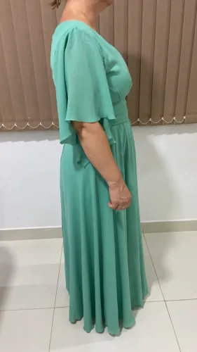Vestido Verde Elegante para Madrinha de Casamento