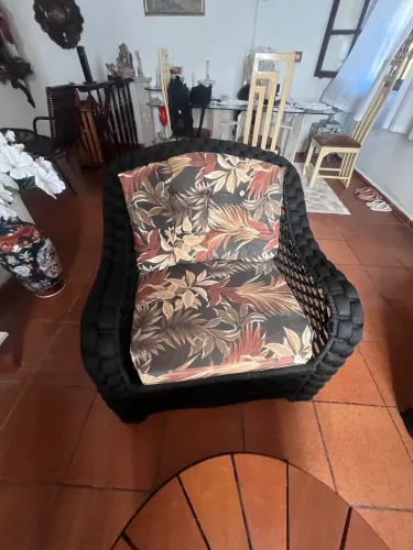 Conjunto de sala em corda náutica