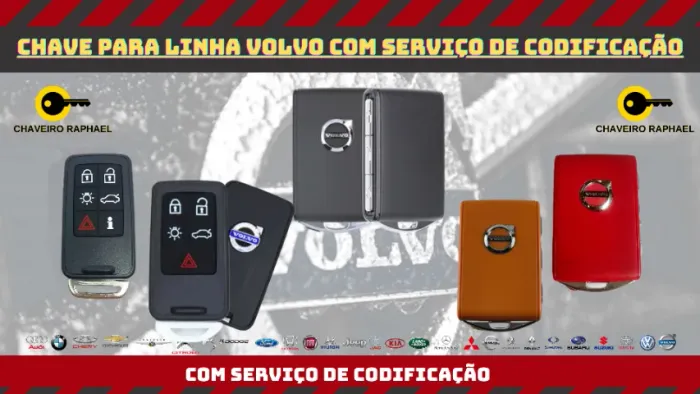 Chave Volvo XC60 XC90 S90 V40 Presença e Slot Completa com Serviço de Codificação