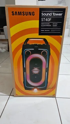 Full 0 (novo) Caixa de Som Torre Samsung MX-ST40F/ZD Bluetooth 160W RMS Lacrada