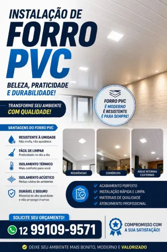 INSTALAÇÃO DE FORRO PVC