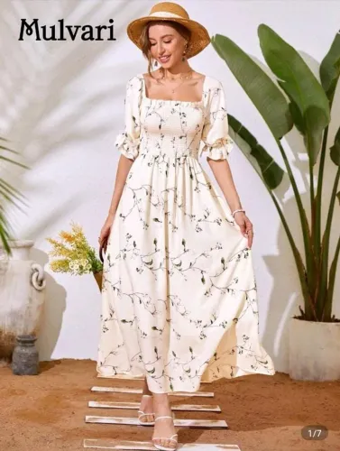 Vestido longo floral