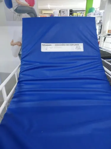 Cama hospitalar manual + colchão de espuma + colchão pneumático 