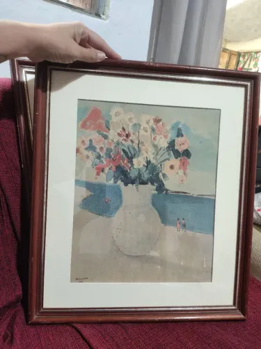 Quadro figura "Marinha com jarro de flores" 